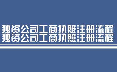 独资公司工商执照注册流程（上海独资公司注册流程）